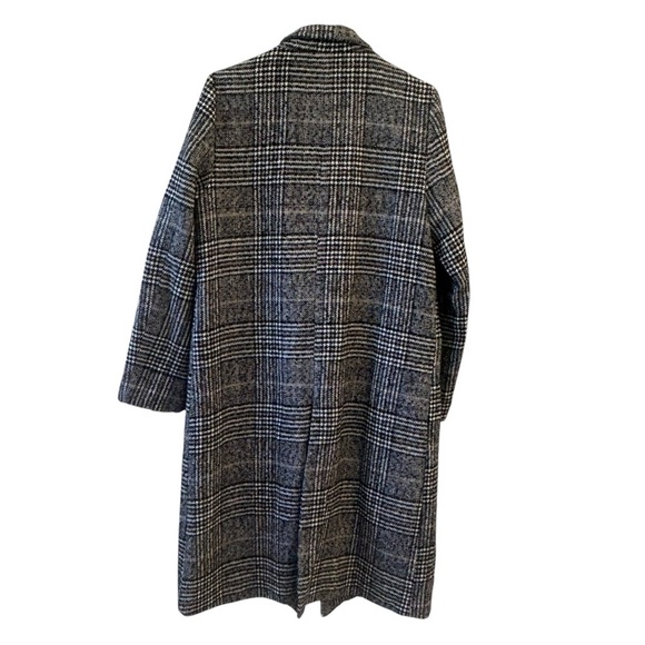 Sage (Sage and Sadie) The Label Black Gray Plaid Pea Coat Large Anthropology - Picture 3 of 8